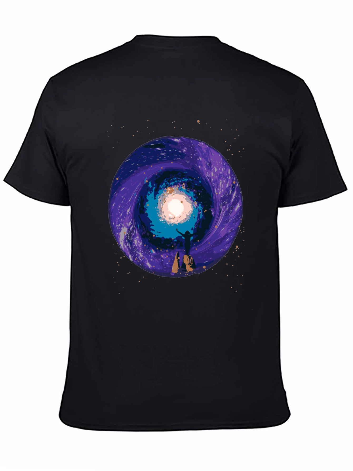 Cosmic Portal Graphic Tee - Black
