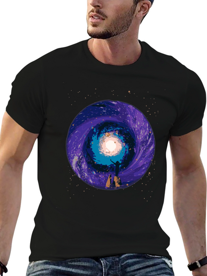 Cosmic Portal Graphic Tee - Black