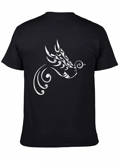 Tribal Dove Graphic Black T-Shirt