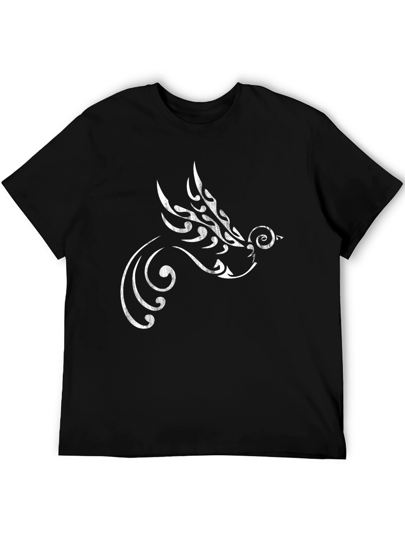 Tribal Dove Graphic Black T-Shirt