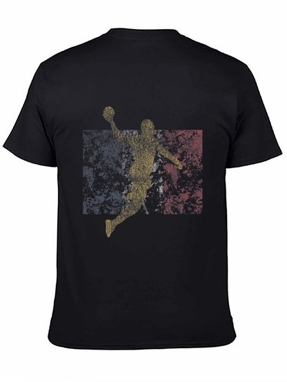 Handball Player Graphic Tee - Black
