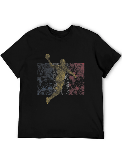 Handball Player Graphic Tee - Black