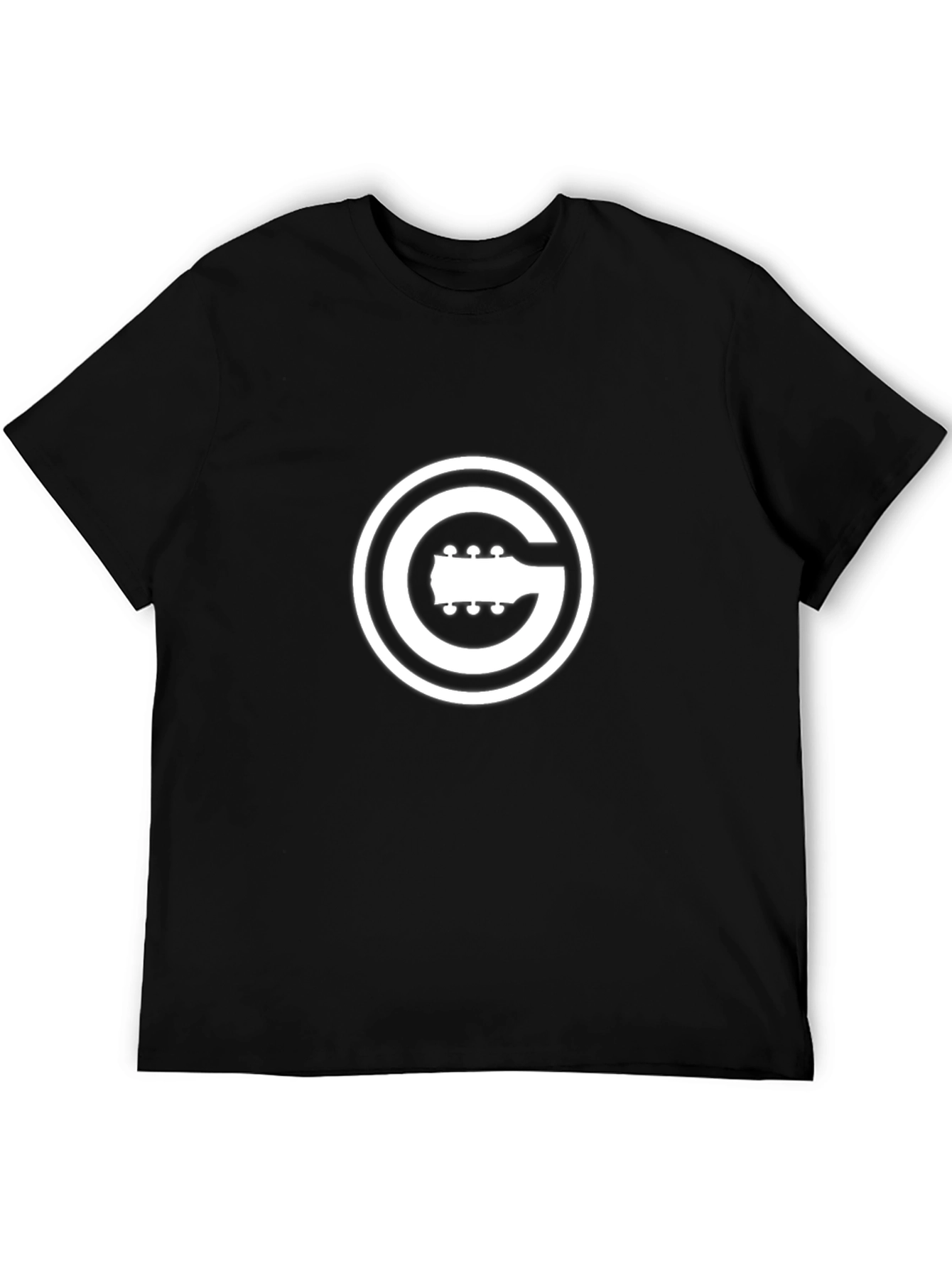 Guitar G Logo Black T-Shirt Music Lover Tee