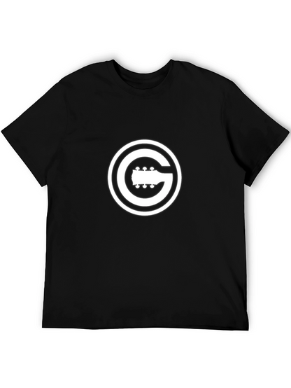 Guitar G Logo Black T-Shirt Music Lover Tee