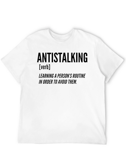 Antistalking Verb Definition Graphic Tee - Black