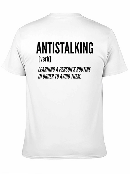 Antistalking Verb Definition Graphic Tee - Black