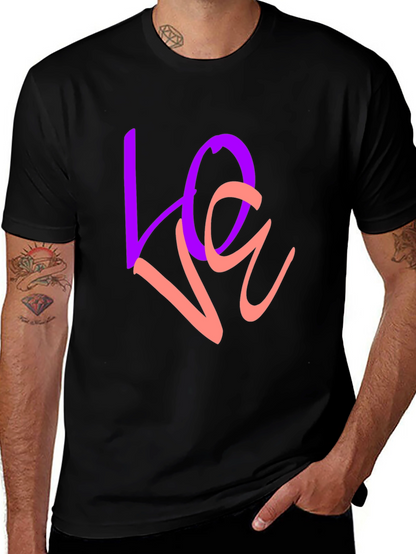 Love Graphic Print Crew Neck T-Shirt