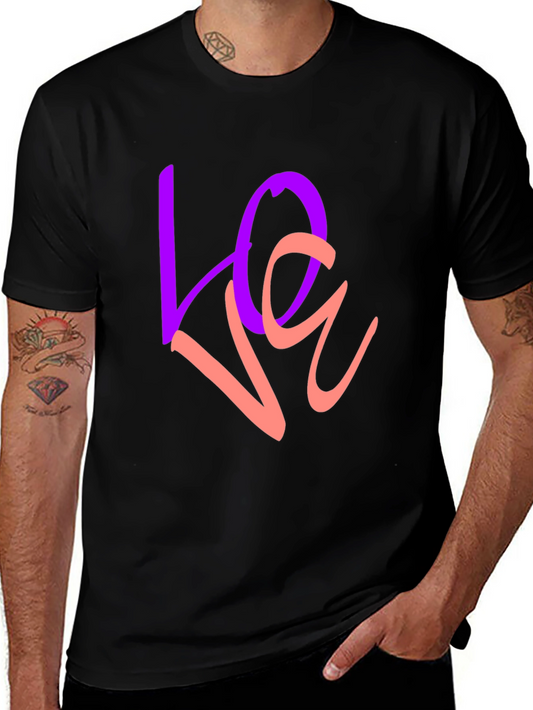 Love Graphic Print Crew Neck T-Shirt