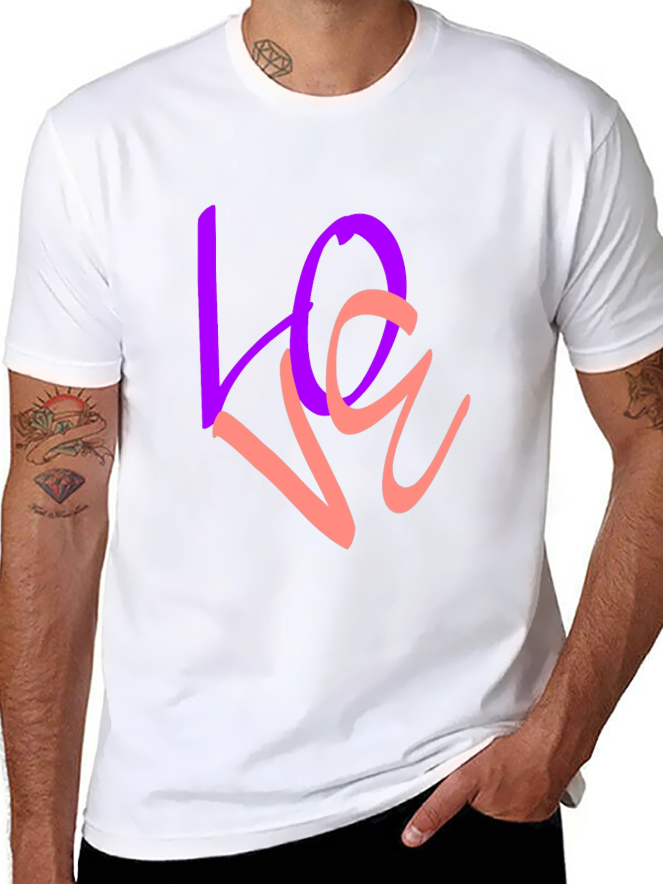 Love Graphic Print Crew Neck T-Shirt
