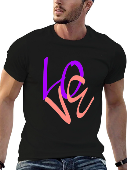 Love Graphic Print Crew Neck T-Shirt