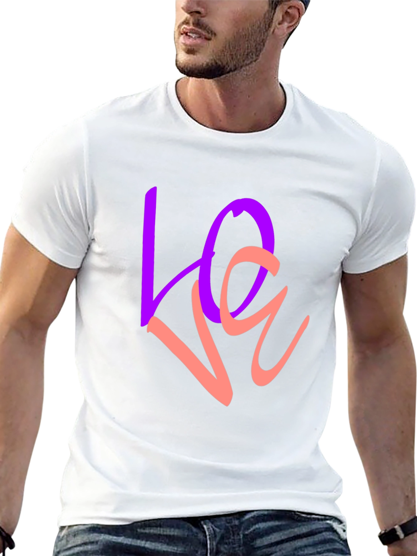 Love Graphic Print Crew Neck T-Shirt