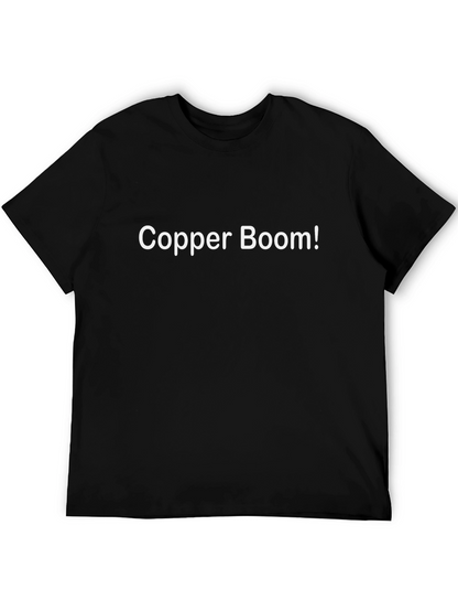 Copper Boom! Graphic T-Shirt - Trendy Crew Neck Tee
