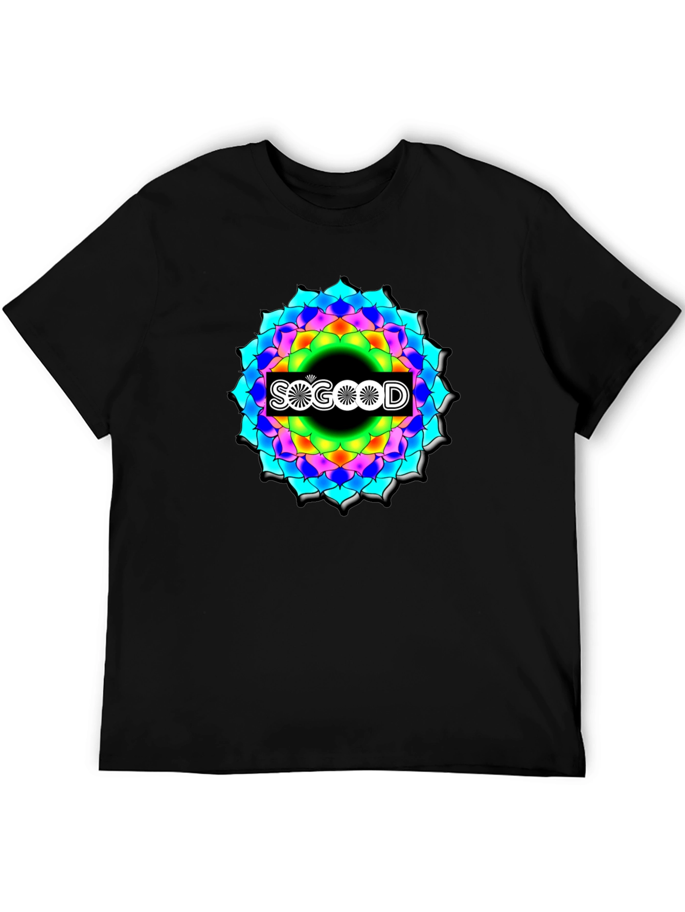 So Good Mandala Black Graphic Tee