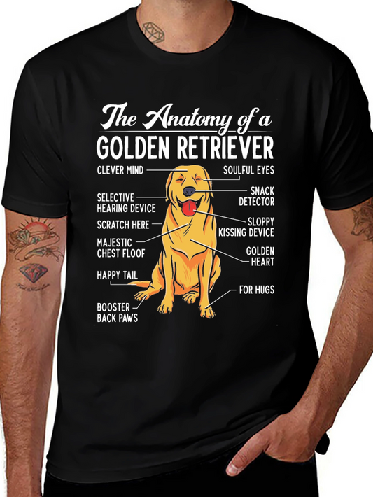 Golden Retriever Anatomy T-Shirt - Dog Lover Tee