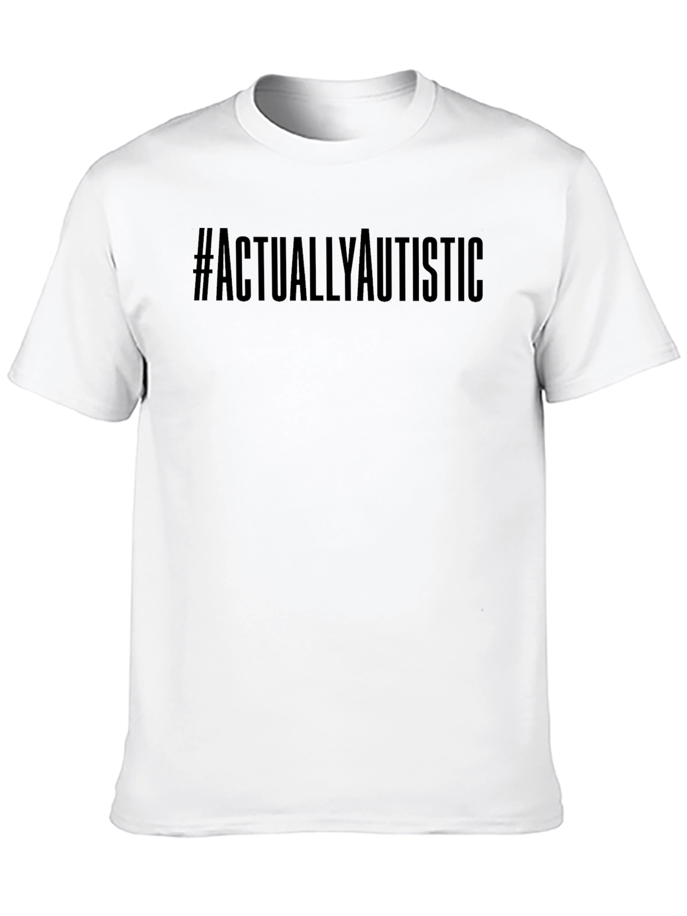 Actually Autistic Black Graphic T-Shirt