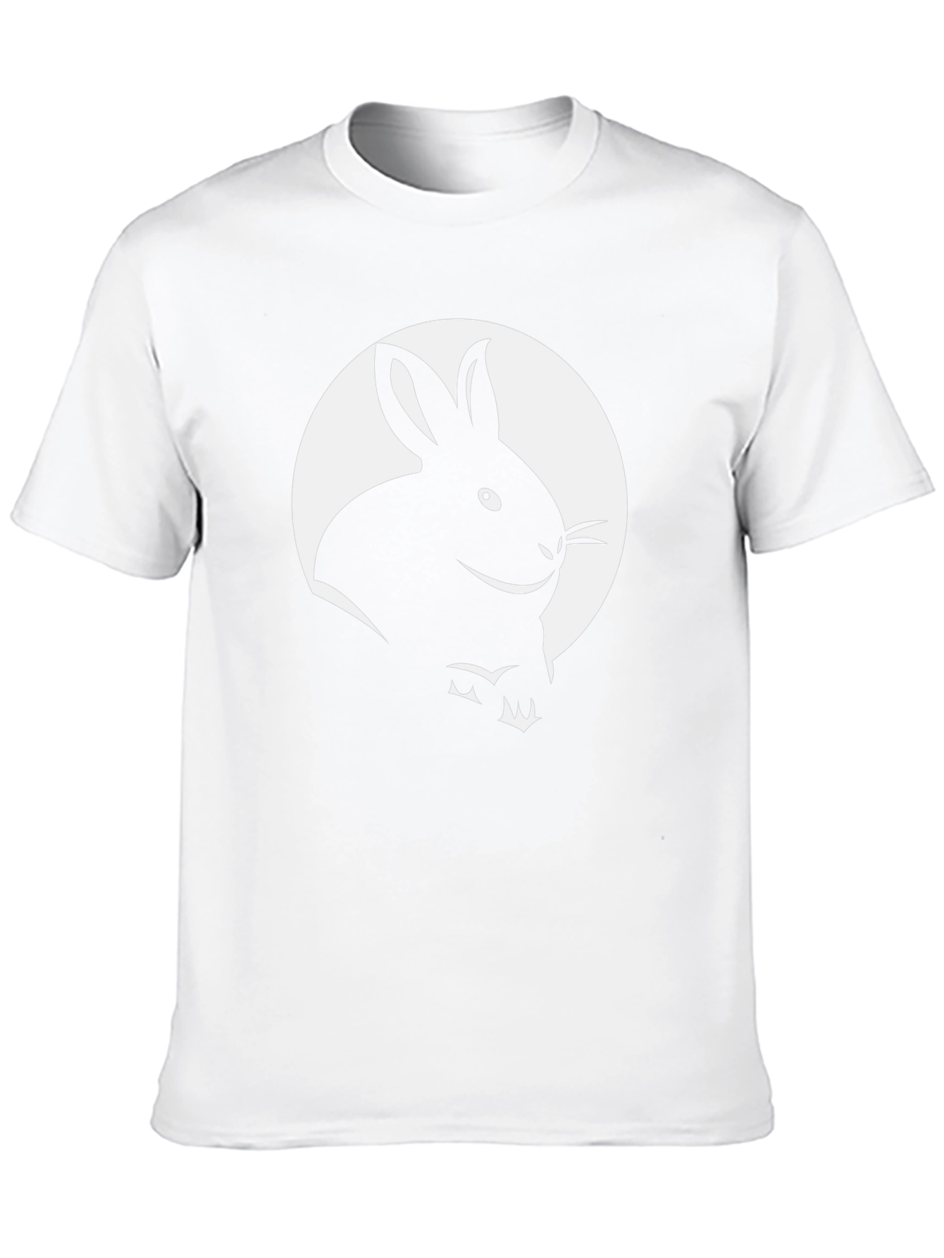 Black T-Shirt with Rabbit Graphic