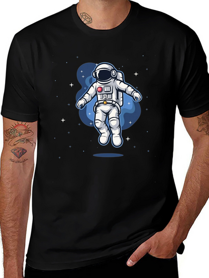 Astronaut Space Graphic Tee - Black
