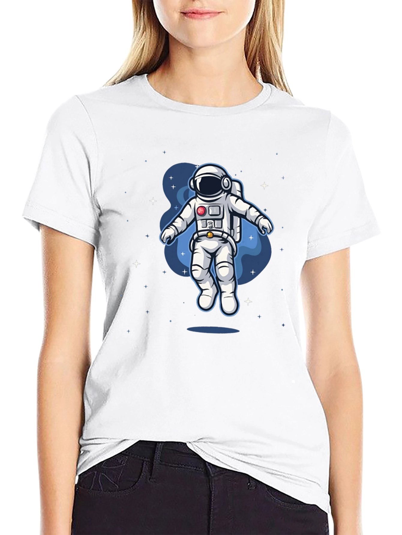 Astronaut Space Graphic Tee - Black