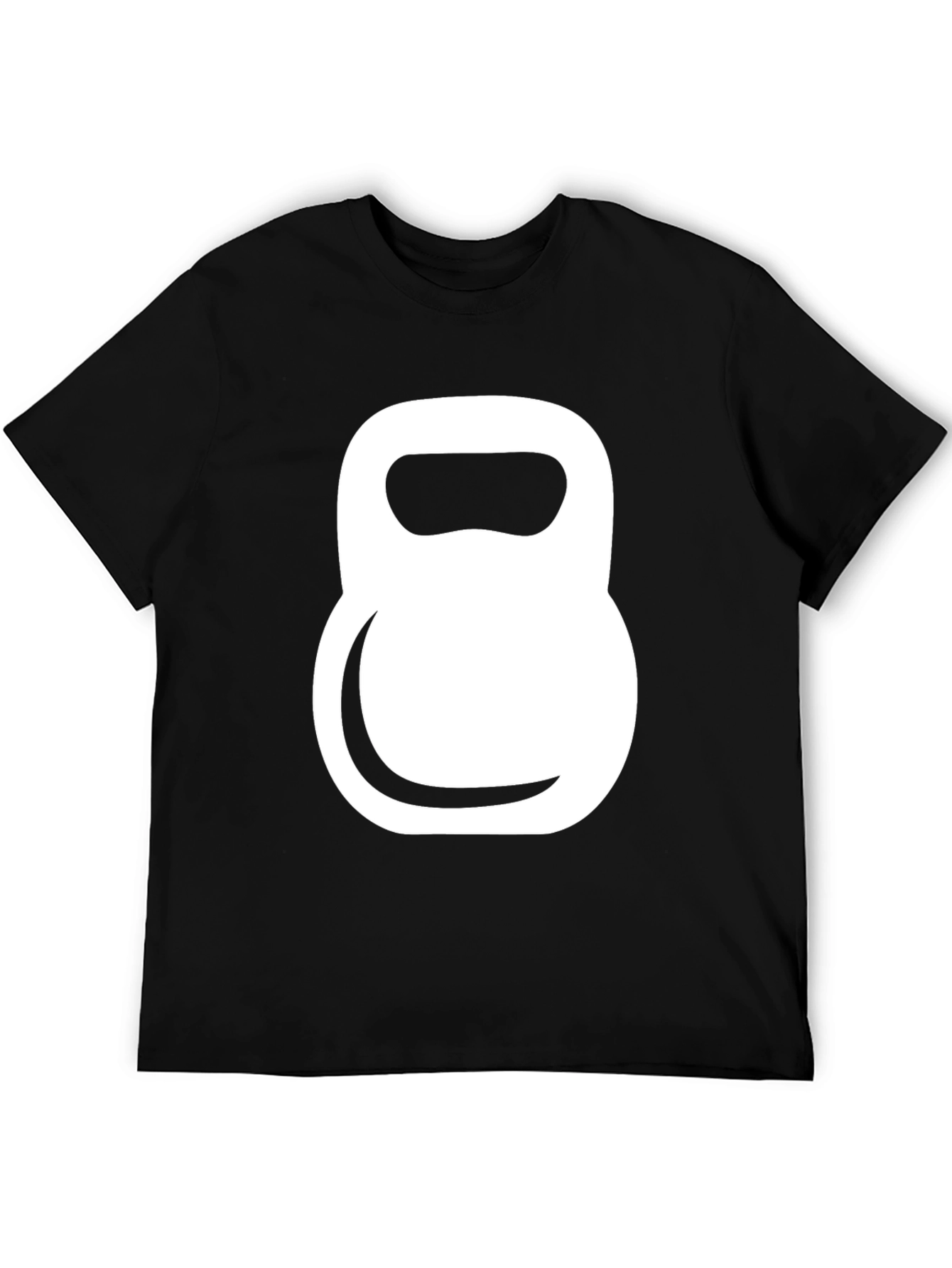 Kettlebell Graphic Tee - Black Cotton Gym Shirt
