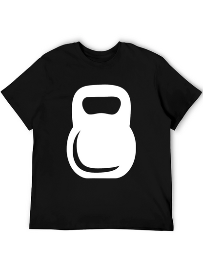 Kettlebell Graphic Tee - Black Cotton Gym Shirt
