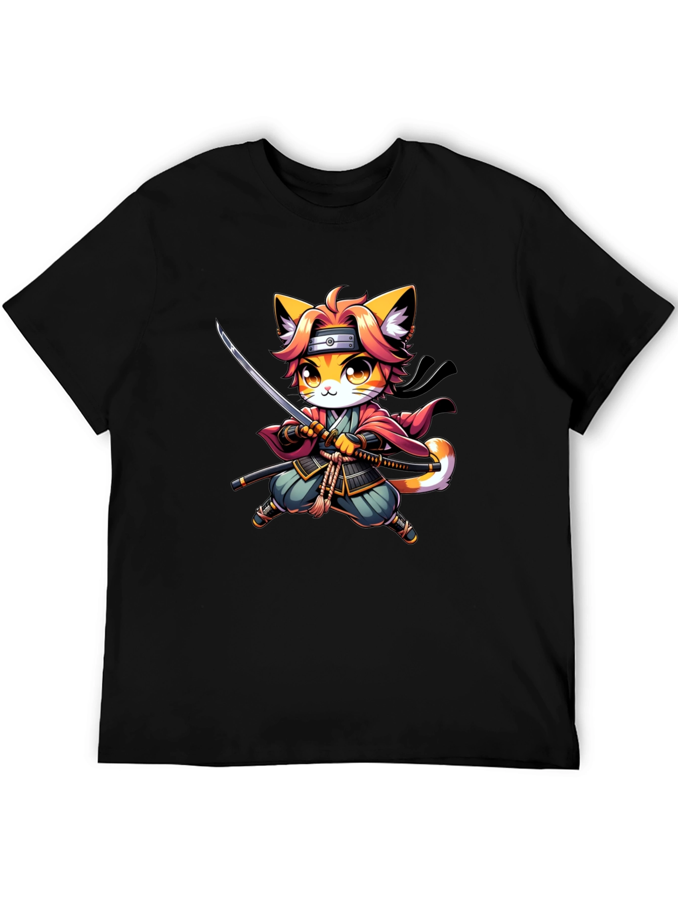 Ninja Cat T-Shirt - Black