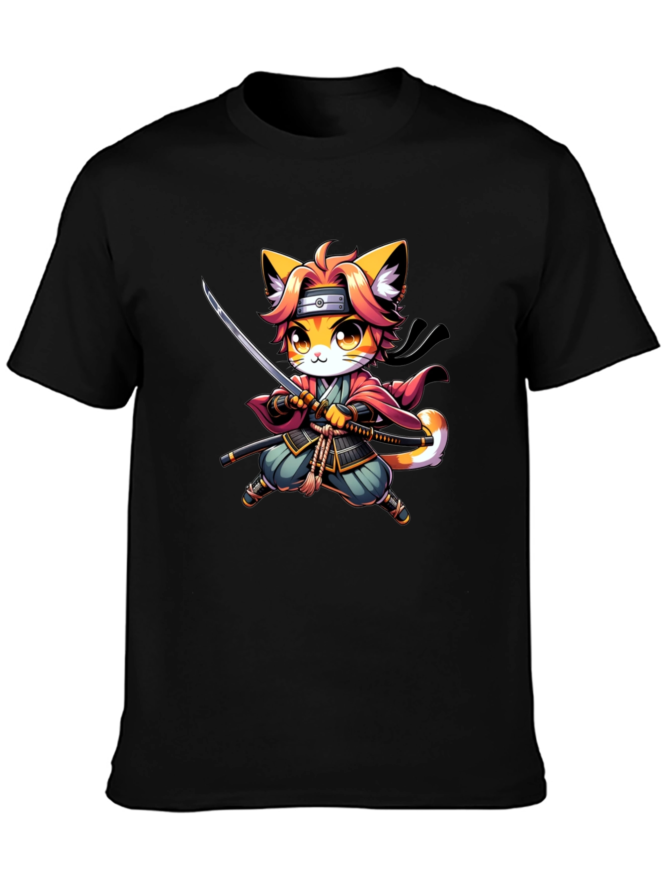 Ninja Cat T-Shirt - Black