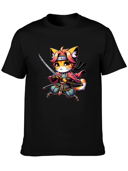 Ninja Cat T-Shirt - Black