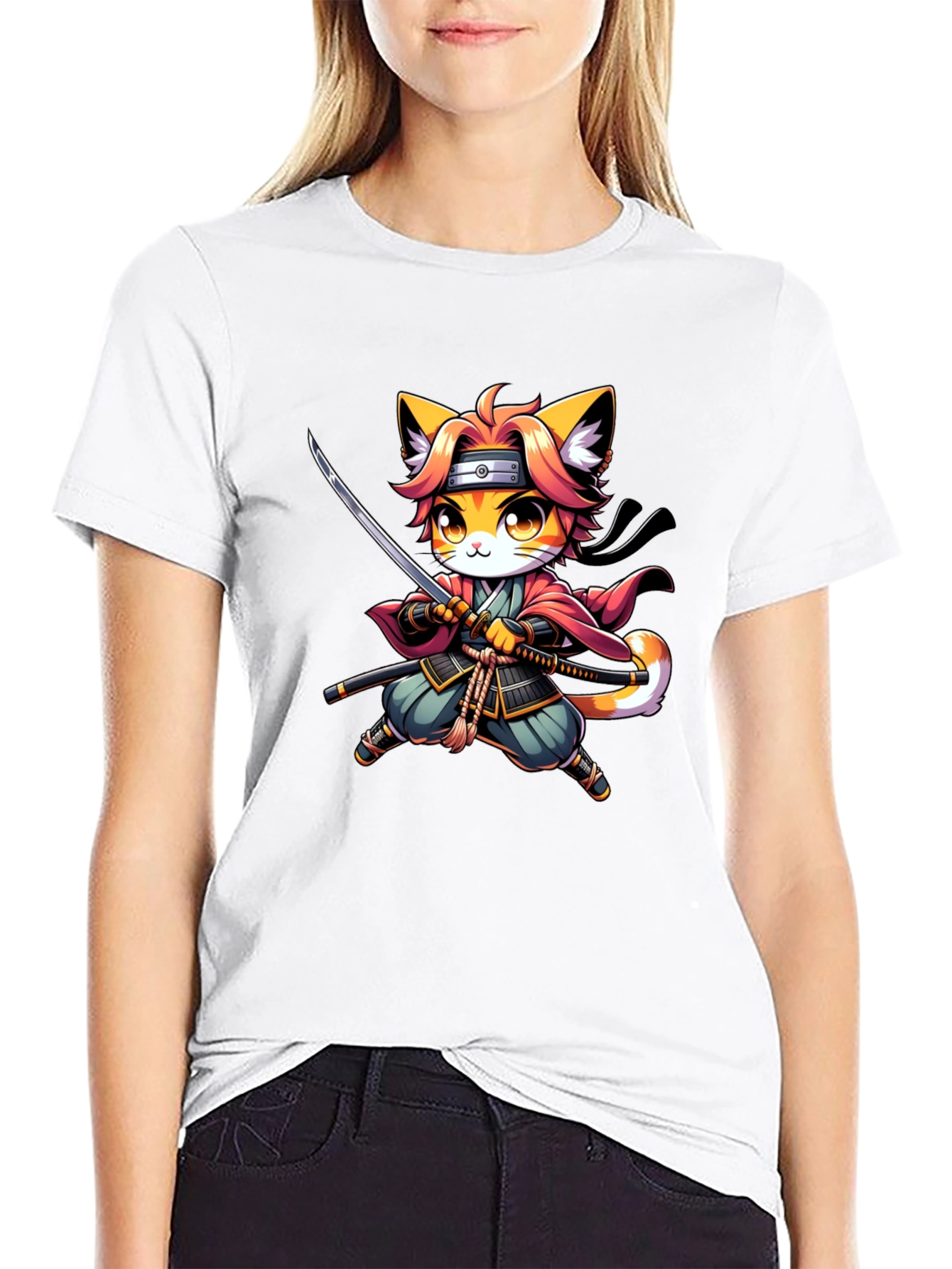 Ninja Cat T-Shirt - Black