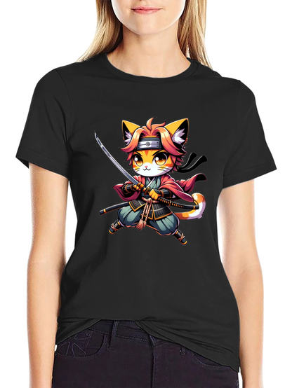 Ninja Cat T-Shirt - Black