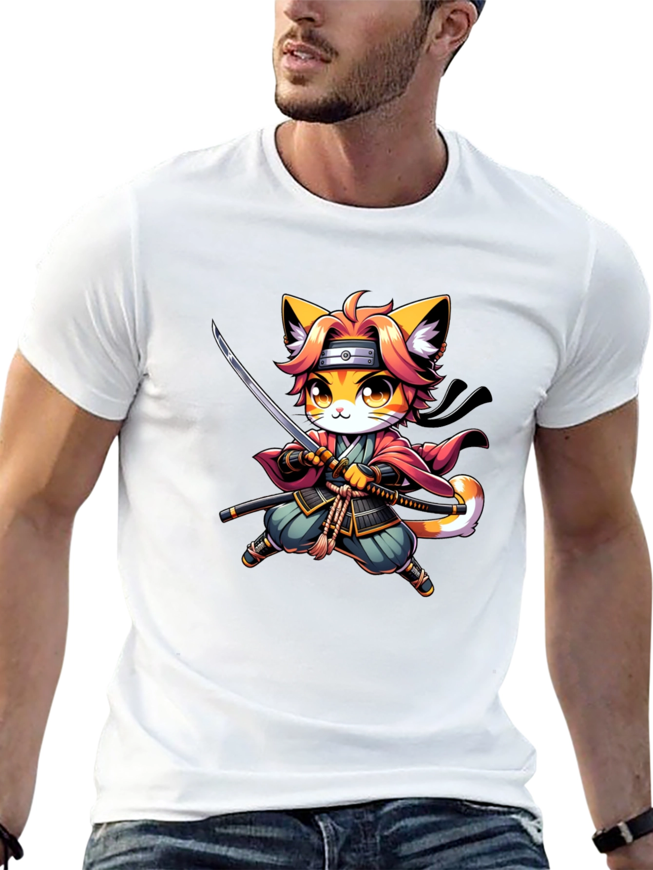 Ninja Cat T-Shirt - Black