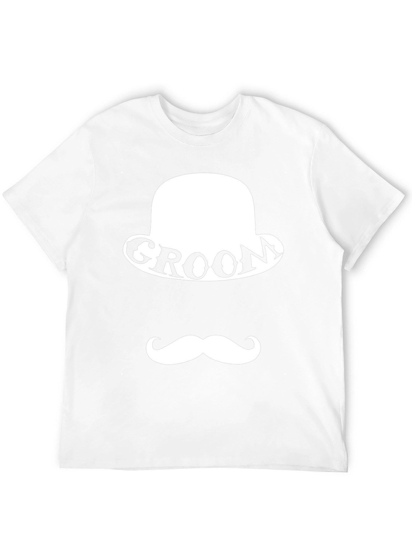 Groom Bowler Hat & Mustache T-Shirt