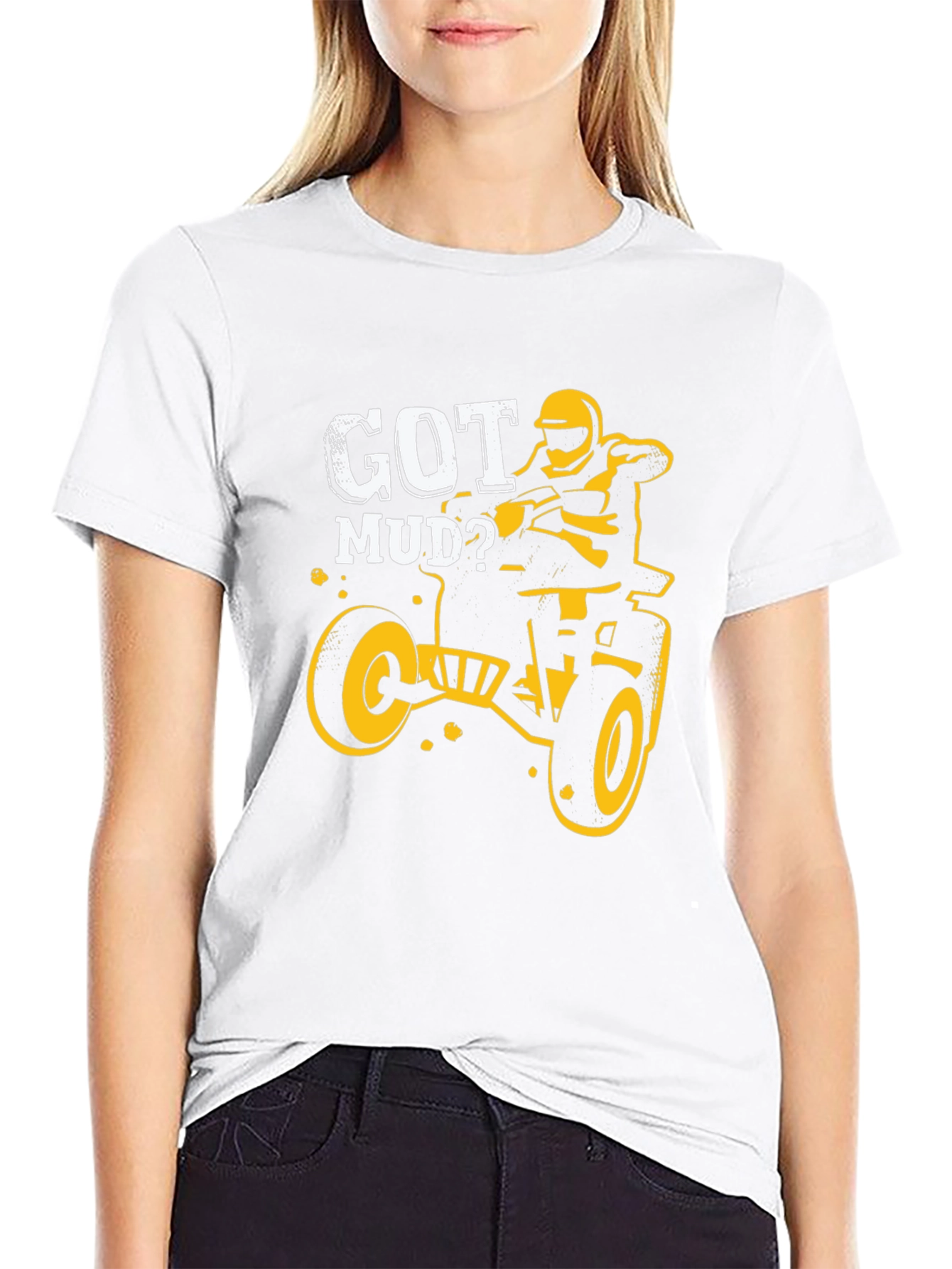 Got Mud? Black Graphic T-Shirt - ATV Rider Design