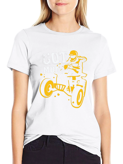 Got Mud? Black Graphic T-Shirt - ATV Rider Design