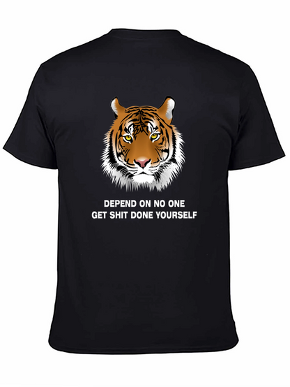 Tiger Graphic Tee - Depend On No One T-Shirt