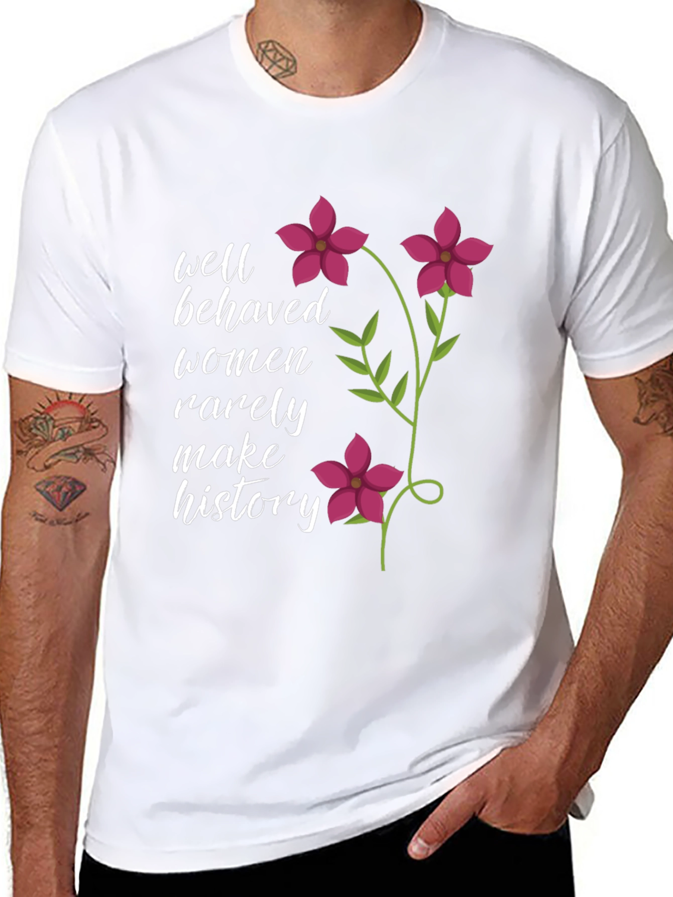 Well Behaved Women Slogan Graphic Tee