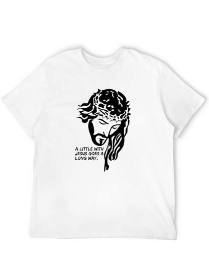 Jesus Graphic Print Black T-Shirt