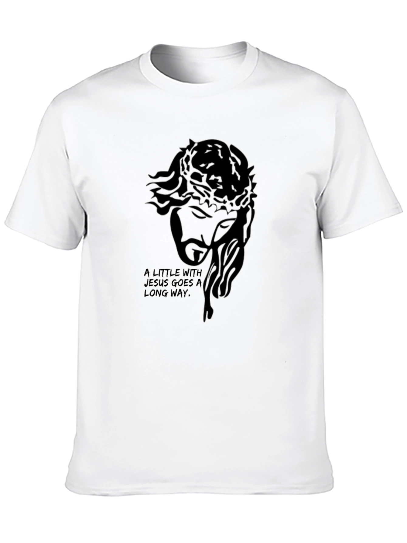 Jesus Graphic Print Black T-Shirt