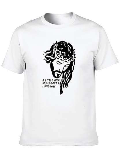 Jesus Graphic Print Black T-Shirt