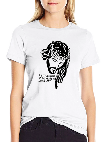 Jesus Graphic Print Black T-Shirt