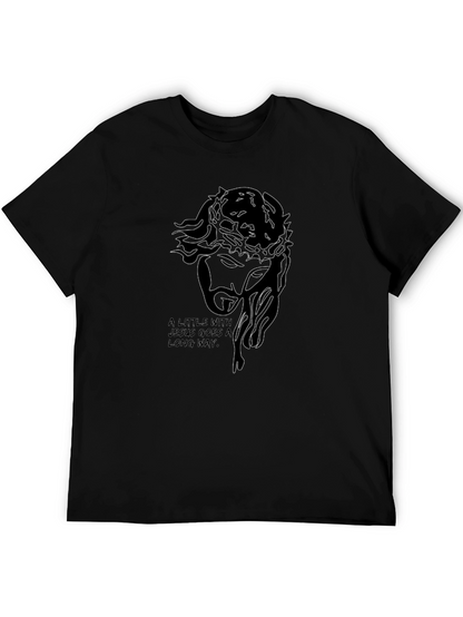 Jesus Graphic Print Black T-Shirt