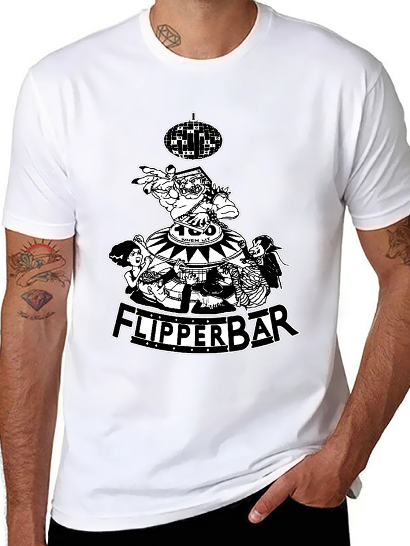 Flipperbar Black Graphic Tee