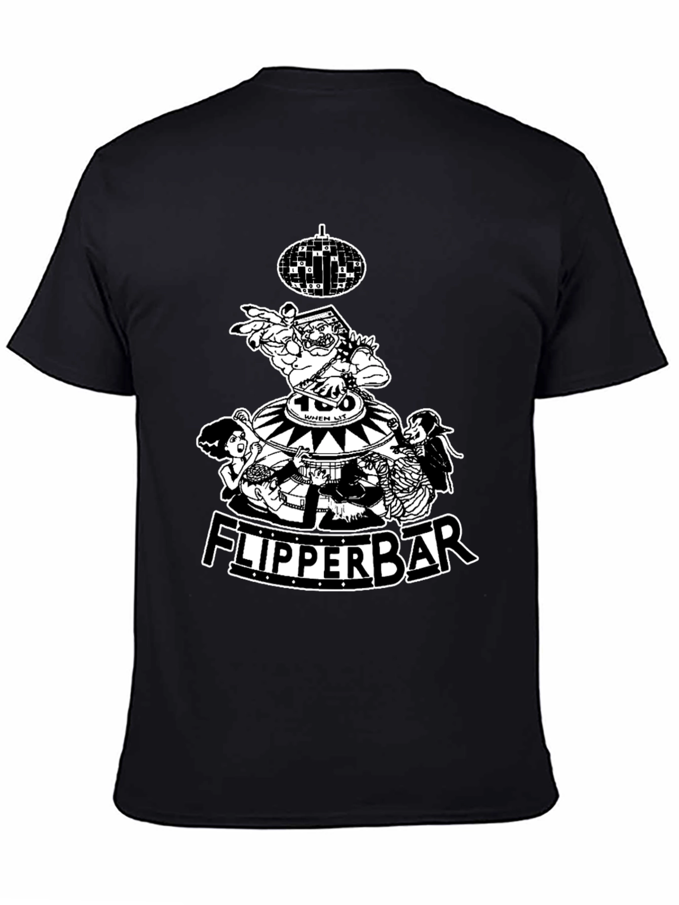 Flipperbar Black Graphic Tee