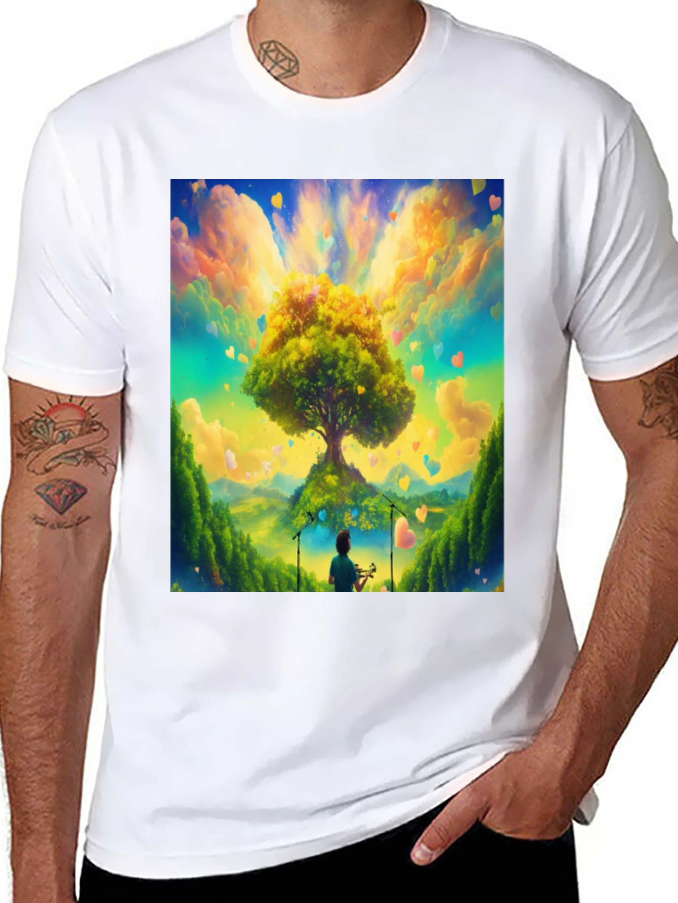 Natures Harmony Tee - Heart Tree Design
