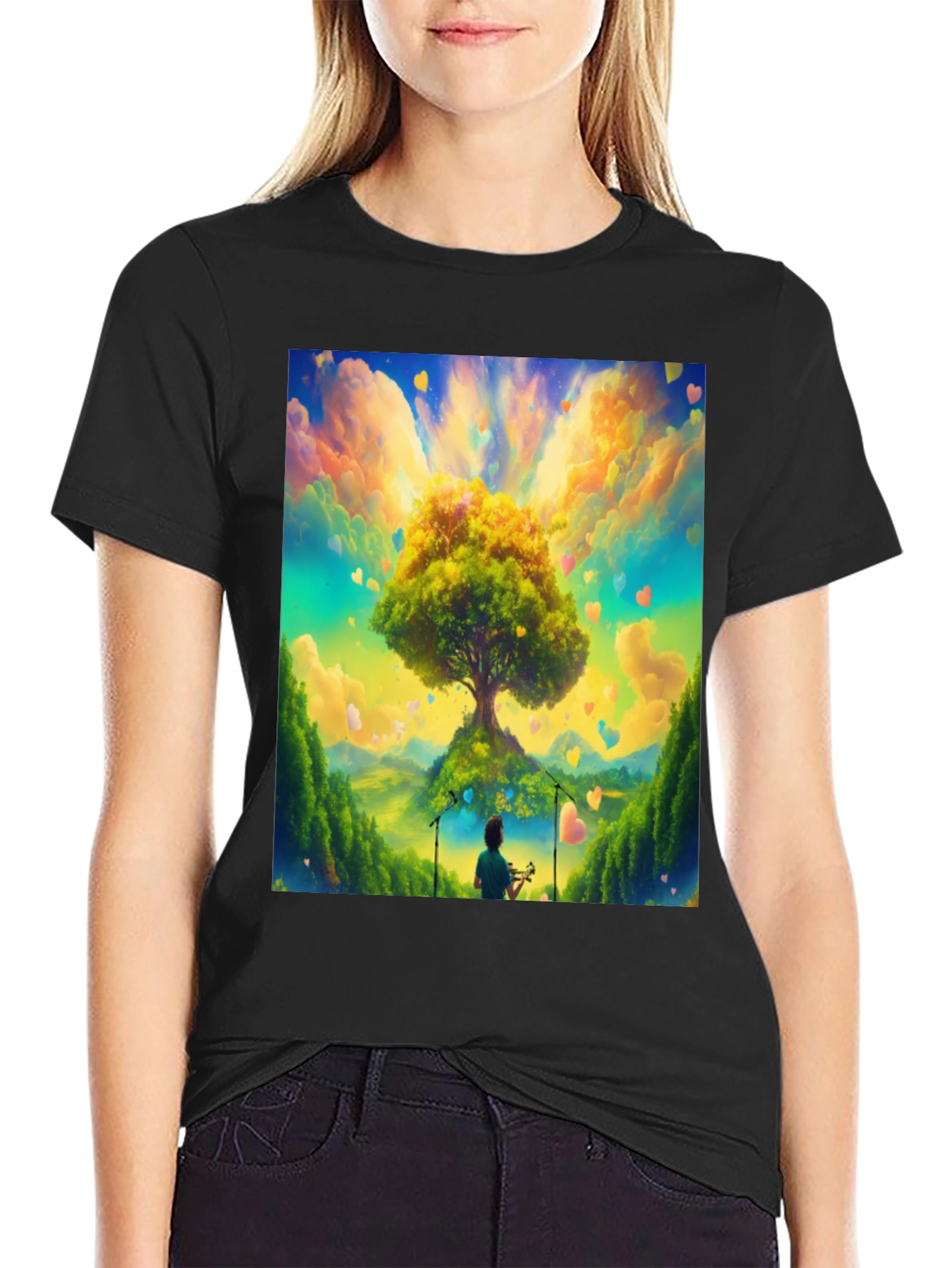 Natures Harmony Tee - Heart Tree Design