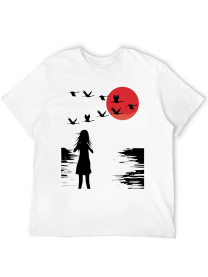 Sunset Silhouette T-Shirt - Gothic Style Graphic Tee