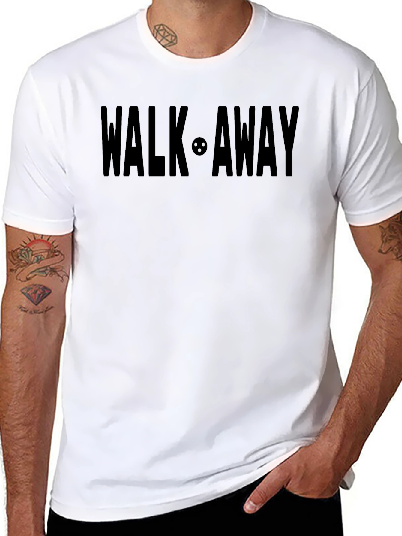 Walk Away T-Shirt - Black Graphic Tee