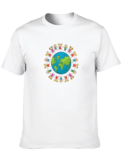 Unisex Black T-Shirt with Global Unity Graphic