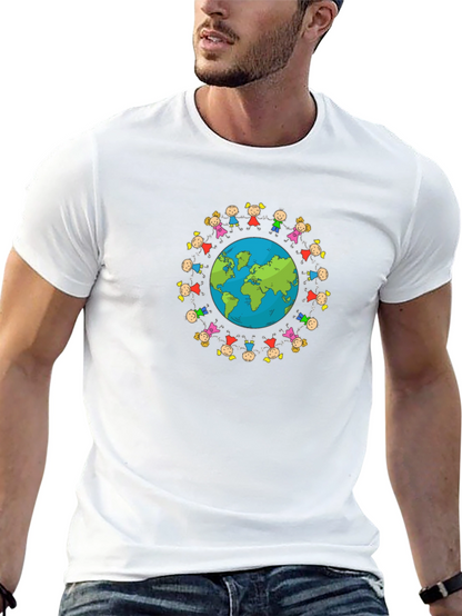 Unisex Black T-Shirt with Global Unity Graphic