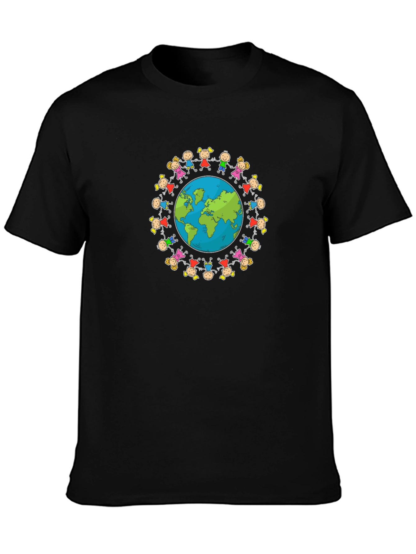 Unisex Black T-Shirt with Global Unity Graphic
