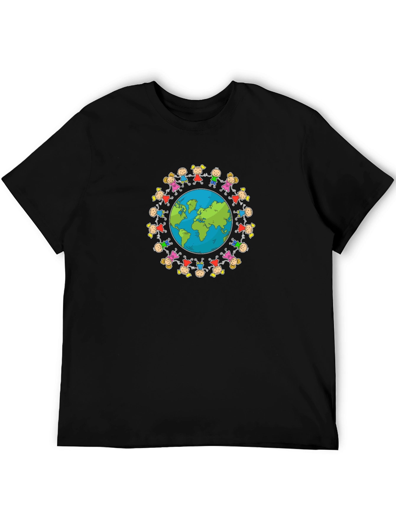 Unisex Black T-Shirt with Global Unity Graphic